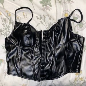 Leather corset top
